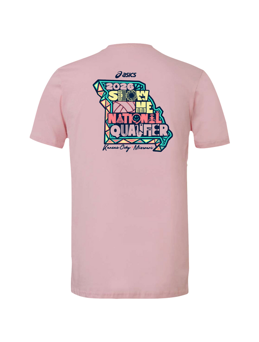 26 SMNQ ASICS SS Main Tee- Pink Salt