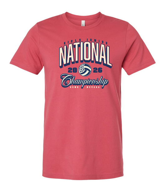 26 GJNC 18s Roster Tee - Vintage Red