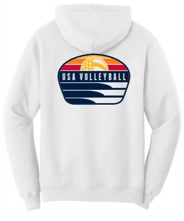 25 Beach USAV Hoodie-White